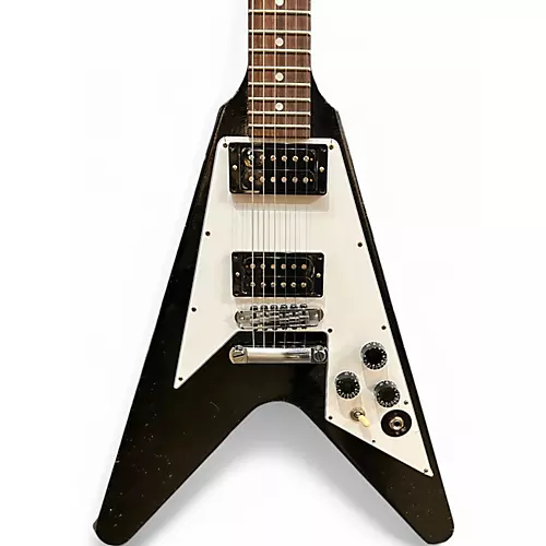 Used 2023 Gibson Custom Shop Murphy Lab Kirk Hammett 1979 Flying V Ebony Solid Body Electric Guitar Ebony - musicians--Friend