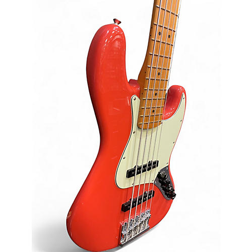 Used Fender Player Plus Jazz Bass V Fiesta Red Electric Bass Guitar Fiesta Red - musicians--Friend
