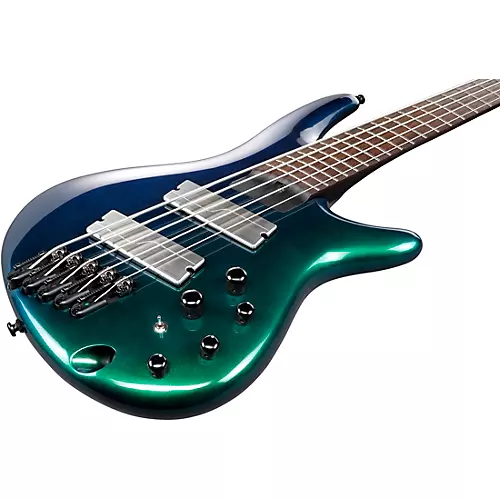 Ibanez SRMS725 5-String Multi-Scale Electric Bass Guitar Blue Chameleon - musicians--Friend