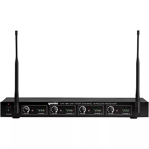 Open-Box Gemini UHF-04M 4-Channel Wireless Handheld Microphone System, 517.6/521.5/533.7/537.2mHz Condition 2 - Blemished S1234 197881306007 - musicians--Friend
