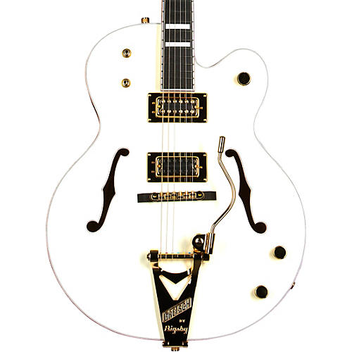 Gretsch Guitars G8424T Billy Duffy Signature Falcon LTD Hollowbody With Bigsby Electric Guitar Vintage White - musicians--Friend