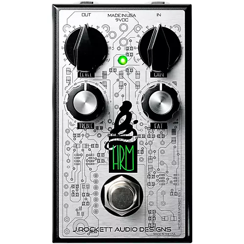 J.Rockett Audio Designs Hot Rubber Monkey (HRM) Overdrive Effects Pedal Black and Silver - musicians--Friend