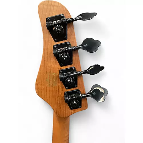 Used Schecter Guitar Research Model T 4 Exotic Black Limba Electric Bass Guitar Black Limba - musicians--Friend