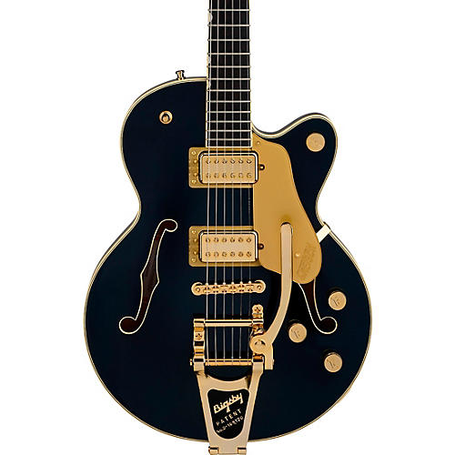 Gretsch Guitars Broadkaster Jr. LX Center Block with String-Thru Bigsby and Gold Hardware Electric Guitar Blackberry - musicians--Friend