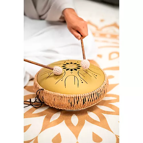 MEINL Sonic Energy C Major Medium Octave Steel Tongue Drum Gold - musicians--Friend