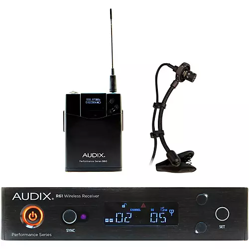 Audix AP61 SAX Wireless Microphone System with R61 True Diversity Receiver, B60 Bodypack Transmitter and ADX20I Clip-on Condenser Microphone 522-586 MHz - musicians--Friend