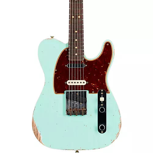 Fender Custom Shop Nashville Telecaster Custom Relic Rosewood Fingerboard Electric Guitar Surf Green - musicians--Friend