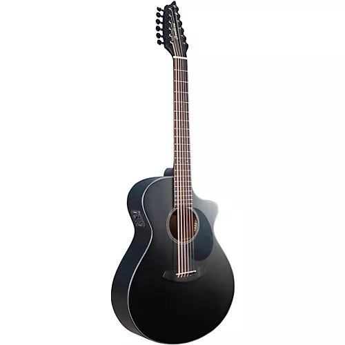 Breedlove Discovery Double Course 12-String Spruce-Mahogany Concert Acoustic-Electric Guitar Satin Black - musicians--Friend