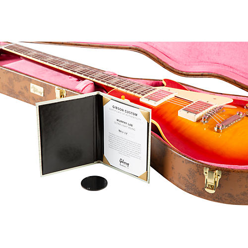 Gibson Custom Murphy Lab 1959 Les Paul Standard Reissue Ultra Light Aged Electric Guitar Sunrise Tea Burst - musicians--Friend