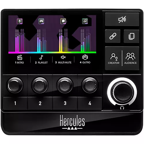 Hercules DJ Stream 200 XLR Customizable 8-Track Audio Mixer for Advanced Streaming, Content Creation & Gaming (Windows PC) - musicians--Friend
