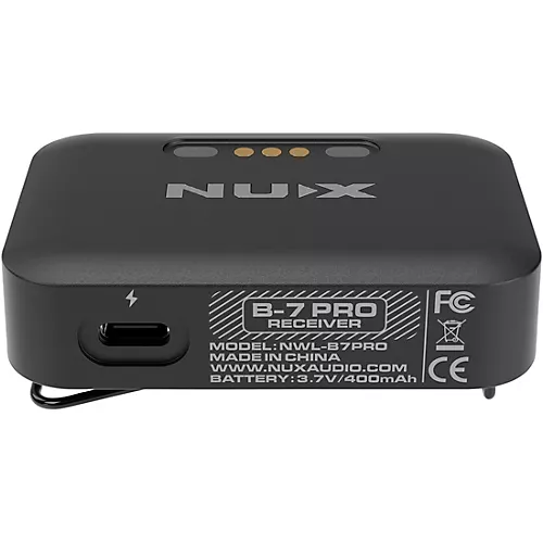NUX B-7 Pro Professional 2.4GHz In Ear Monitoring Wireless System W/Clamp Black - musicians--Friend