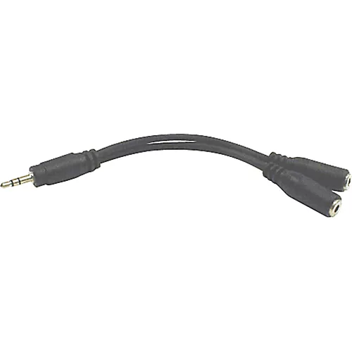 Livewire Essential Headphone Splitter 3.5 mm TRS Male to 3.5 mm TRS Female Black 6 in. - musicians--Friend