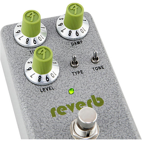 Fender Hammertone Reverb Effects Pedal Gray and Green - musicians--Friend