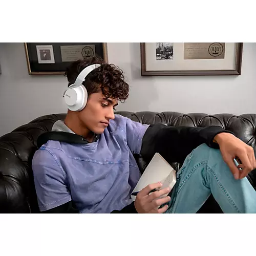 Open-Box Shure AONIC 40 Wireless Noise Cancelling Headphones Condition 1 - Mint White - musicians--Friend