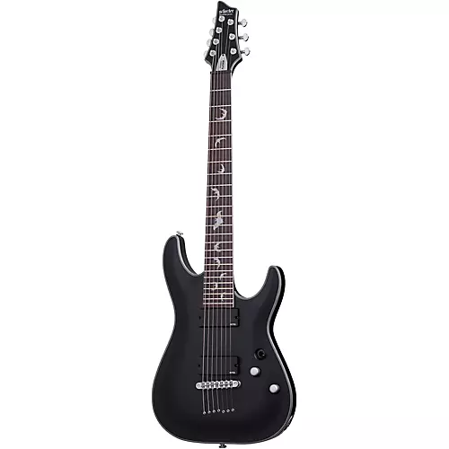 Schecter Guitar Research Damien Platinum 7-String Electric Guitar Satin Black - musicians--Friend