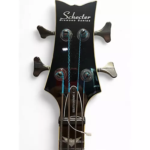 Used Schecter Guitar Research Stilletto extreme Black Cherry Electric Bass Guitar Black Cherry - musicians--Friend