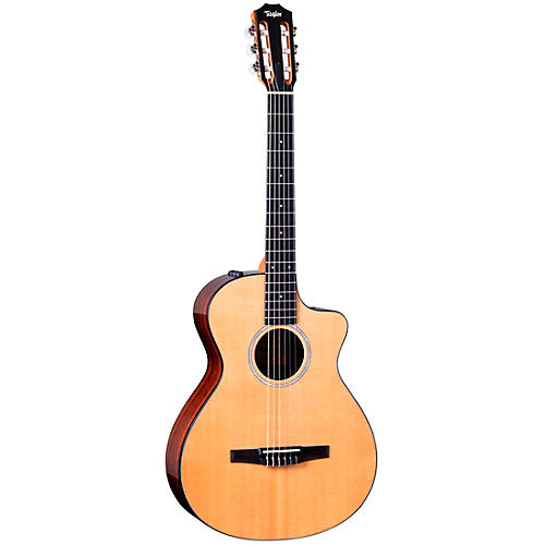 Taylor 212ce-N Plus Grand Concert Nylon-String Acoustic-Electric Guitar Natural - musicians--Friend
