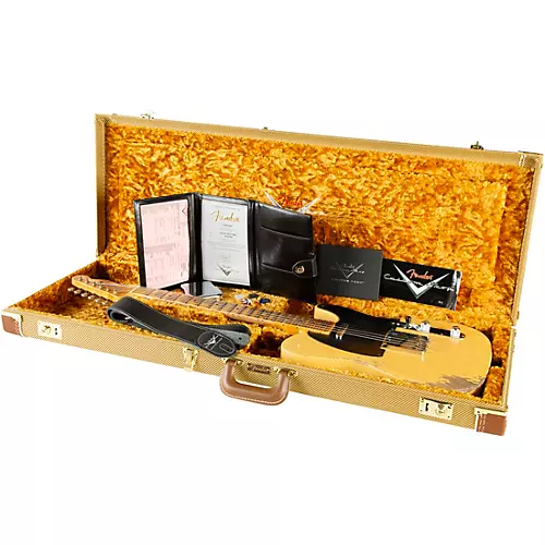 Fender Custom Shop Limited-Edition '53 Telecaster Heavy Relic Electric Guitar Aged Nocaster Blonde - musicians--Friend