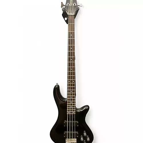 Used Schecter Guitar Research DELUXE 4 Black Electric Bass Guitar Black - musicians--Friend