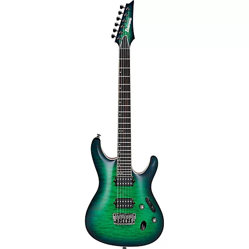 Ibanez Prestige S6521Q Electric Guitar Surreal Blue Burst Gloss - musicians--Friend