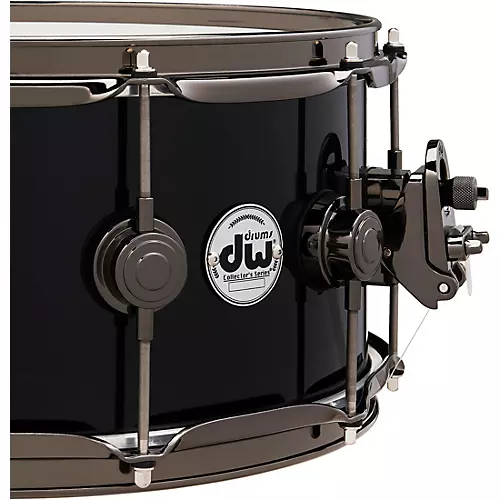 DW Collector's SSC Maple Finish Ply Snare Drum with Black Nickel Hardware 14 x 6.5 in. Gloss Black - musicians--Friend