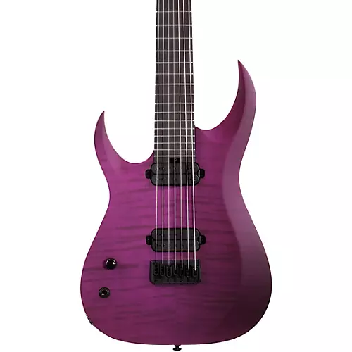 Schecter Guitar Research John Browne Tao-7 Left-Handed Electric Guitar Satin Trans Purple - musicians--Friend