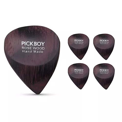 Pick Boy Hand-Made Rosewood Exotic Guitar Picks Heavy 5 Pack - musicians--Friend