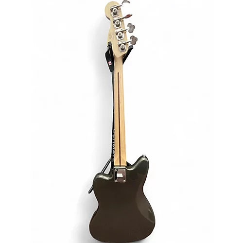 Used Squier JAGUAR Black Electric Bass Guitar Black - musicians--Friend