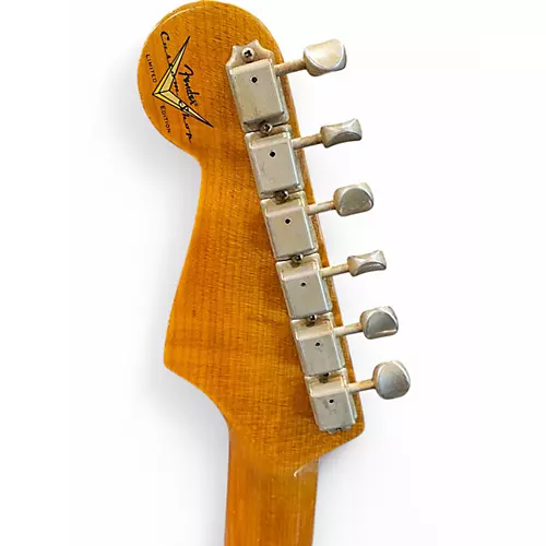 Used Fender CUSTOM SHOP DOUBLE BOUND STRATOCASTER AGED LAKE PLACID BLUE Solid Body Electric Guitar AGED LAKE PLACID BLUE - musicians--Friend