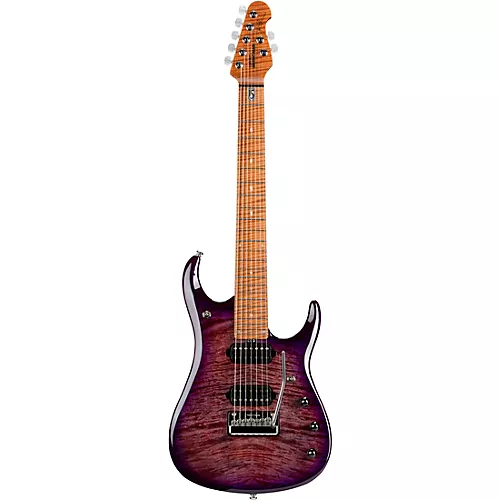 Ernie Ball Music Man JP15 7 7-String Flamed Maple Top Electric Guitar Cerulean Paradise - musicians--Friend