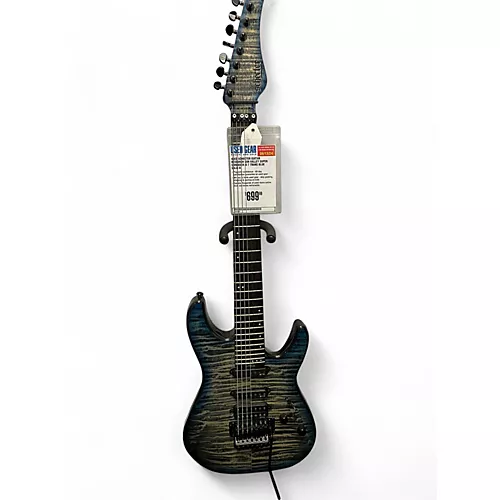 Used Schecter Guitar Research Sun Valley Super Shredder III 7 Trans Blue Solid Body Electric Guitar Trans Blue - musicians--Friend