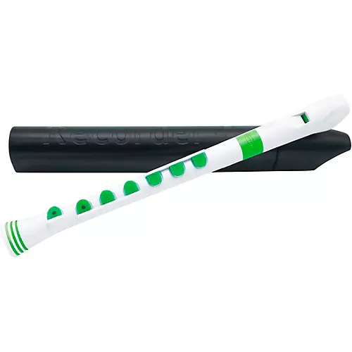 Nuvo Recorder+ Baroque Fingering With Hard Case Black/Green - musicians--Friend