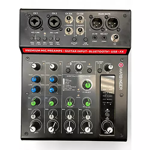 Used Harbinger LX8 Powered Mixer - musicians--Friend