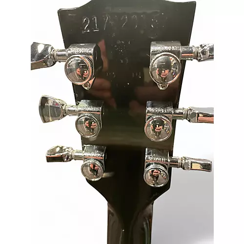 Used 2021 Gibson Les Paul Traditional Pro V Flame Top Ebony Burst Solid Body Electric Guitar Ebony Burst - musicians--Friend
