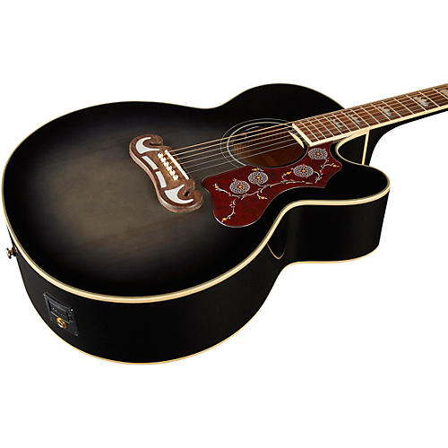 Epiphone J-200 EC Studio Acoustic-Electric Guitar Black - musicians--Friend