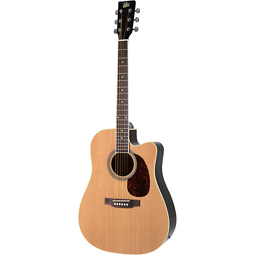 Rogue RA-110D-CE Dreadnought Cutaway Acoustic-Electric Guitar Black - musicians--Friend