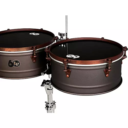LP LP 60th Anniversary Timbales with Rustic Bronze hardware 14 in./15 in. Antique Bronze Finish - musicians--Friend