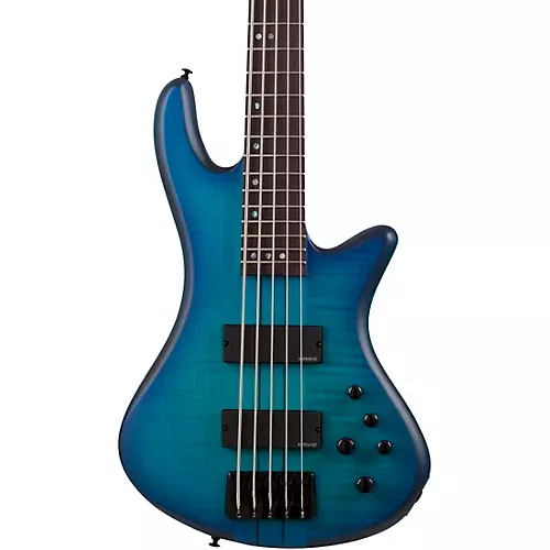 Schecter Guitar Research Stiletto Studio-5 5-String Electric Bass Guitar Ocean Blue Burst - musicians--Friend