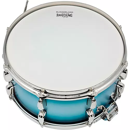 Slingerland Limited-Edition Radio King Specialty Lacquer Maple Snare Drum 14 x 7 in. Blue & Silver Lacquer - musicians--Friend