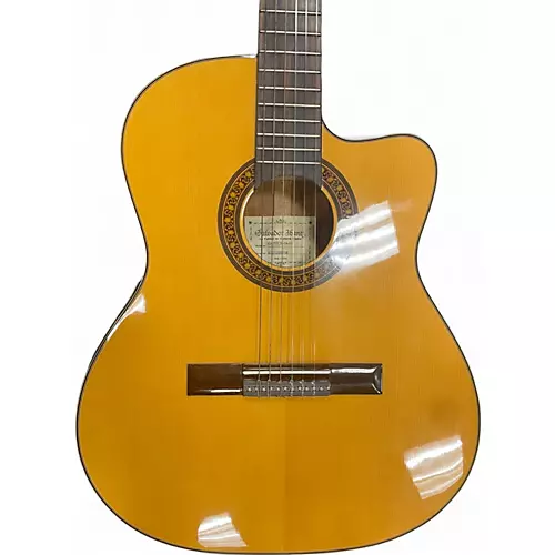 Used Ibanez GA5TCE Natural Classical Acoustic Electric Guitar Natural - musicians--Friend