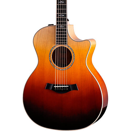 Taylor Custom All Urban Ash Grand Auditorium Acoustic-Electric Guitar Ombre Brown - musicians--Friend