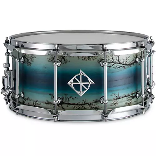 Dixon Artisan Enchanted Ash Snare Drum 14 x 6.5 in. Electric Blue Burst - musicians--Friend