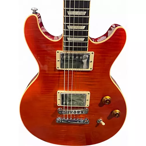 Used Gibson 120TH ANNIVERSARY LES PAUL CLASSIC DOUBLE CUT Orange Solid Body Electric Guitar Orange - musicians--Friend