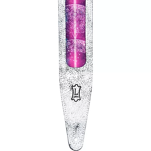 Levy's Interstellar Series Window Cutout Leather Guitar Strap White 2.5 in. - musicians--Friend