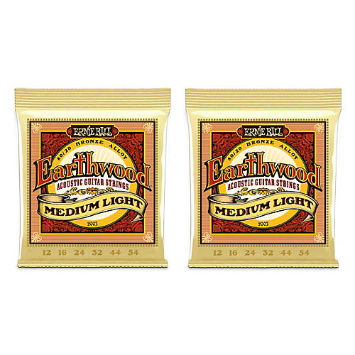 Ernie Ball 2004 Earthwood 80/20 Bronze Light Acoustic Guitar Strings 2-Pack - musicians--Friend
