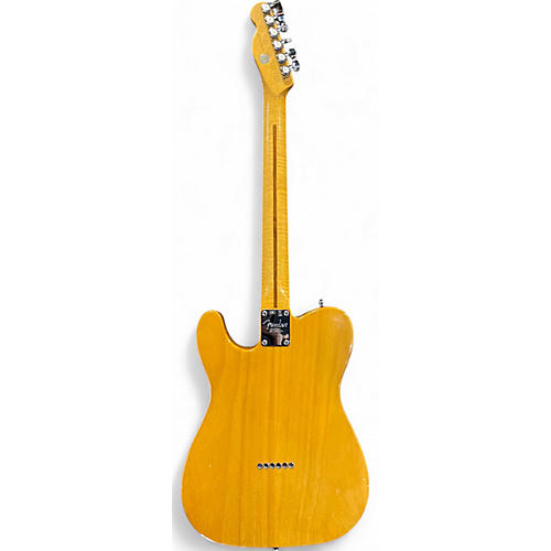 Used 2012 Fender American Select Telecaster Flame Maple Top Chambered Ash Body Trans Amber Hollow Body Electric Guitar Trans Amber - musicians--Friend