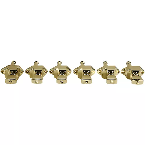 Kluson 3 Per Side Vintage Diecast Series Waffleback Metal Keystone Tuning Machines Gold - musicians--Friend