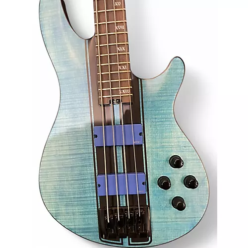 Used Schecter Guitar Research C4 GT Trans Blue Electric Bass Guitar Trans Blue - musicians--Friend