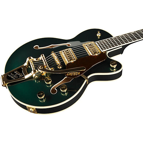 Gretsch Guitars G6659TG Players Edition Broadkaster Jr. Center Block Single-Cut With String-Thru Bigsby and Gold Hardware Cadillac Green - musicians--Friend