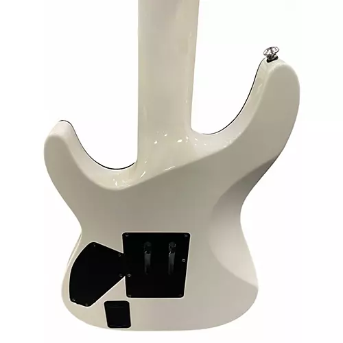 Used Schecter Guitar Research Hellraiser C7 Floyd Rose White Solid Body Electric Guitar White - musicians--Friend